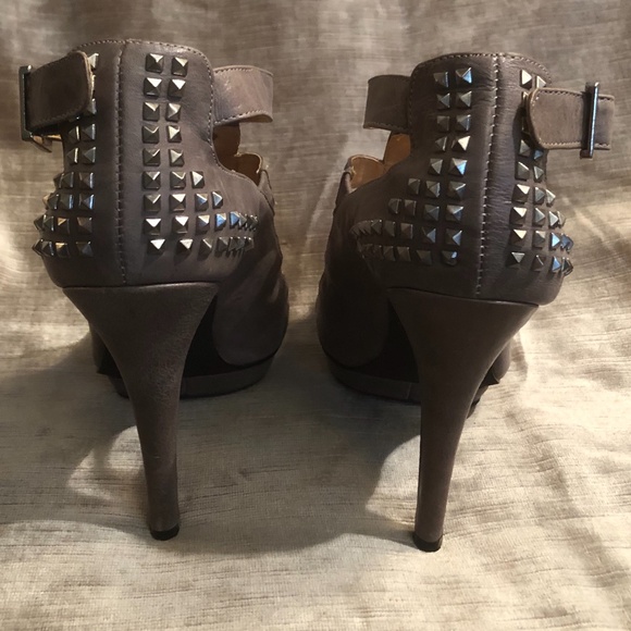 Steve Madden Hailley Studded Leather Cage Sandals - Picture 5 of 11